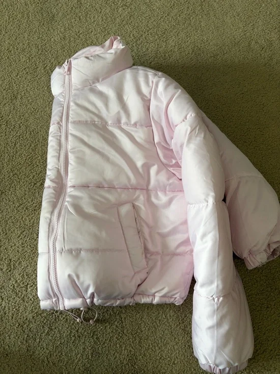 Juniors Light Pink Puffer Jacket - Picture 3 of 4